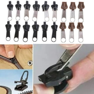 10 Pieces Gold Fix Zip Puller/Zipper Pull Sliders Head Repair Instant Removable Replacement 7x25mm, Size: As described