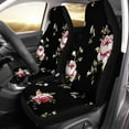 thumbnail image 2 of FMSHPON Set of 2 Car Seat Covers Pink Beauty Flowers Pattern Fills Decoupage Red Black Designer Universal Auto Front Seats Protector Fits for Car,SUV Sedan,Truck, 2 of 5