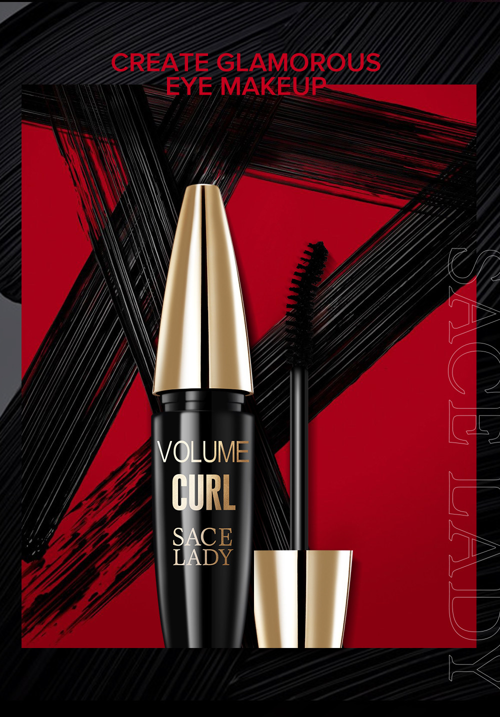"Mascara Waterproof, Thick And Long Curling Without Smudging And Lasting Curling Makeup Forever