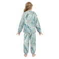 thumbnail image 3 of Fluffy Pajamas Set Fuzzy Winter Warm Pj Sets Pullover Tops and Long Pants Delicate Dragonflies Pattern X-Small, 3 of 8