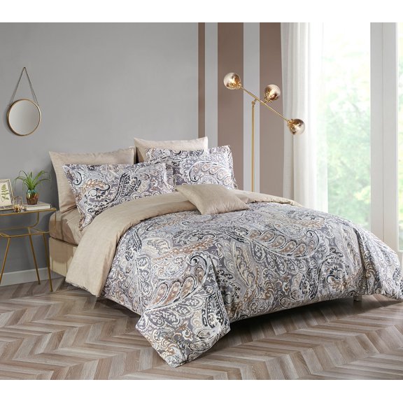 Novah 100% Cotton 4 PC Duvet Cover Set