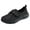 Black, variant on Women Fashion Sneakers Wide Width Breathable Mesh Shoes Adjustable Strap Arch Support Outdoor Walking Shoes Purple Size 6