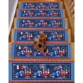 thumbnail image 2 of Independence Day Stair Treads Non Slip for Steps Red Blue USA Truck with Gnomes Sparklers 4 Pcs Reusable Adhesive Stair Runner Mats for Dogs Elders Carpet Treads Rugs for Staircase 8x30 In, 2 of 7