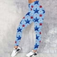 thumbnail image 4 of Gibobby Leggings yoga mujer Mujeres Casual Cuatro de julio Día de la Independencia Impreso Deportes Leggings Pantalones largos(Azul,M), 4 of 5