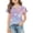 #A04-Light Blue, variant on Girls Tee Shirts 7-16 Crewneck Gradient Tshirts Toddler Double Layer Ruffle Short Sleeve Tshirt Summer Trendy Cotton Tops