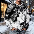 thumbnail image 2 of Mens Oversized Hoodies Drawstring Tie-Dye Sweatshirt Fit Long Sleeve Pullover Women Casual Hooded Shirts, 2 of 5