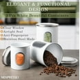 thumbnail image 3 of Mixpresso 3 Piece White Canisters Sets For The Kitchen, Kitchen Jars With See Through Window, Airtight Coffee Container Tea Organizer & Sugar Canister, Kitchen Canisters Set of 3 White Kitchen Decor., 3 of 6