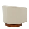 thumbnail image 5 of Comfort Pointe Muriel Beige Fabric Wood Base Swivel Accent Chair, 5 of 11