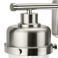 thumbnail image 6 of Beckner Collection Three-Light Brushed Nickel Clear Glass Urban Industrial Bath Light, 6 of 12