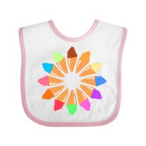 Inktastic Ice cream cone starburst Boys or Girls Baby Bib