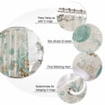 thumbnail image 6 of Aqua Coastal Starfish Waterproof Fabric Shower Curtain,Farmhouse Nautical Seahorse Coral Waterproof Fabric Shower Curtain for Bathroom Curtains Bathtubs Shower Curtains with 12 Hooks Extra Long 72x84, 6 of 8