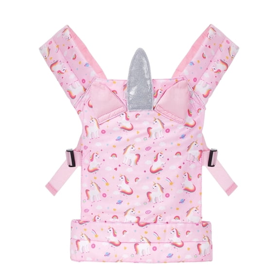 Lictin Baby Doll Carrier for Kids, Front and Back Doll Accessories Carrier with Adjustable Straps for Little Girls, Doll Carrier for Stuffed Animal Baby Doll, Pink