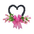thumbnail image 3 of Corona de corazón de tulipanes artificiales, adorno colgante, guirnalda floral moderna, para colgar para la oficina, 3 of 9