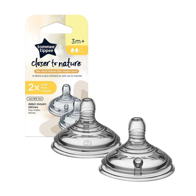 Tommee Tippee Closer to Nature Tétines de Biberon pour Bébé à Débit Moyen