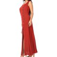 thumbnail image 3 of Sakkas Riva Women's Sleeveless Chemise + Over Dress Medieval Celtic Renaissance - Burgandy - S/M, 3 of 5