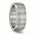 thumbnail image 4 of Bague Rainurée Polie en Acier Inoxydable Taille 12, 4 of 6