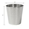 thumbnail image 6 of happimess Axel Modern Minimalist Hammered Steel 2-Gallon Wastebasket, Brushed Steel, HPM1110C, 6 of 7