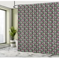 thumbnail image 4 of Ambesonne Tulips Shower Curtain, Spring Garden Love Flowers, 69"Wx75"L, Green Pink and Dark Brown, 4 of 4