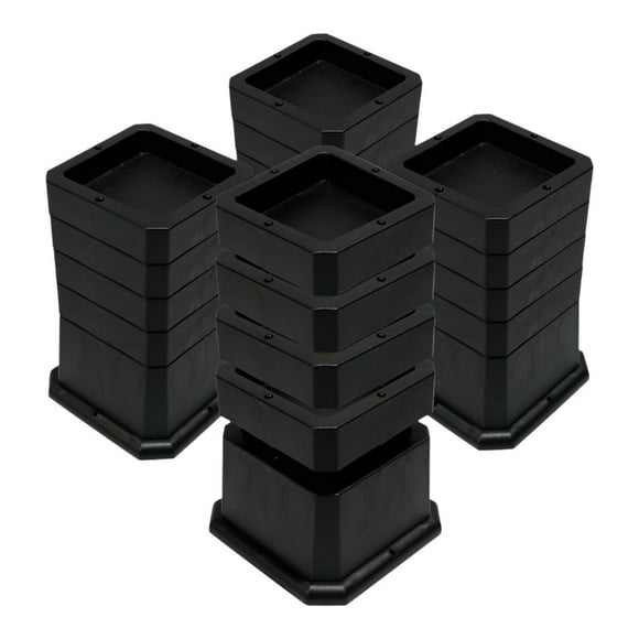 Tnarru 4 Pieces Bed Risers Couch Raisers Heavy Duty Furniture Frame Lift Non Skid Furniture Risers Bed Lifts Risers for Sofa Table 6 Inch