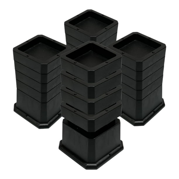 4 Uds elevadores de cama elevadores de muebles elevadores de cama antideslizantes Protector de suelo antiarañazos elevadores de cama para silla sofá 6 pulgadas