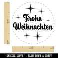 thumbnail image 2 of Frohe Weihnachten Merry Christmas German Starburst Self-Inking Rubber Stamp Ink Stamper - Blue Ink - Mini 1/2 Inch, 2 of 7