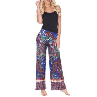 White Mark Women's Hawaiian Flower Palazzo Pants - Walmart.com