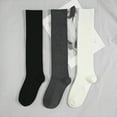 thumbnail image 5 of Calcetines largos para hombre, tubo negro de longitud media, calcetines de algodón de color sólido de alta gama a la moda para otoño e invierno （negro） Rojo Verde MX-0130454FYD, 5 of 5