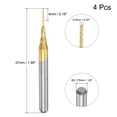thumbnail image 2 of Brocas de Molino CNC Unique Bargains Titanio Recubierto Tungsteno Carburo 0,5 mm x 4 mm, 2 of 6