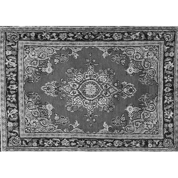 Ahgly Company Indoor Rectangle Persian Gray Traditional Area Rugs, 2' x 4'