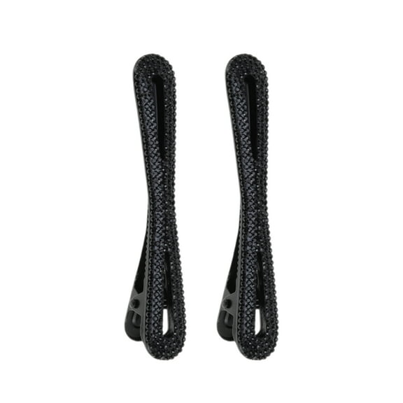 Unique Bargains 1 Pair Fashion Cross Hair Clips Hairdo Clip Black