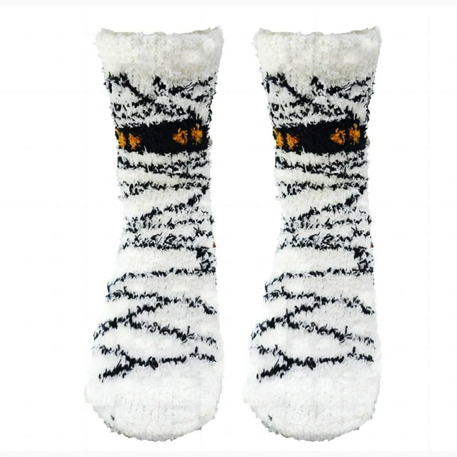 Chaussettes Noires Imprimées Mignonnes Automne/hiver Chaudes pour Halloween
