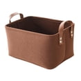 thumbnail image 1 of Caja organizadora de juguetes para mascotas, cesta de fieltro con asas, cesta grande multiusos para guardar cosas de cachorros, mantas y ropa de masco Café, 1 of 9