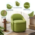 thumbnail image 4 of Linsy Home 360° Swivel Accent Chair Set of 2 with Hidden Storage, Modern Upholstered Barrel Chair for Living Room, Green, 4 of 11