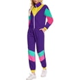 thumbnail image 3 of Chaqueta cortavientos Outfit ZDT para mujer de los años 80 y 90, color morado, 3 of 7