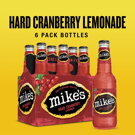 Mike's Hard Lemonade Cranberry Lemonade, 6 Pack, 11.2 fl oz Bottles, 5% ABV