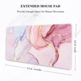 thumbnail image 6 of Extended Mouse Pad, XXL Gaming Mouse Pads, Large Big Mousepad Laptop Computer Keyboard Mat Desk Pad w/Non-Slip Base and Stitched Edge for Office Gaming, 35.5 x 15.7 inch, Pink Purple Marble, 6 of 6