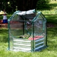 thumbnail image 6 of Sunnydaze 2' x 2' x 3' Outdoor Mini Greenhouse with Metal Raised Garden Bed, Clear, 6 of 10