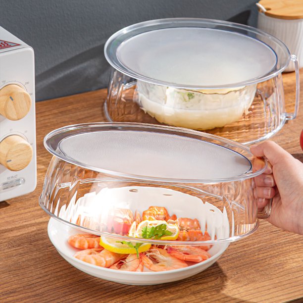 2 Pcs Couvercle d'Assiette Alimentaire Rétractable pour Micro-Ondes avec Poignée, Protection Anti-Éclaboussures pour Micro-Ondes avec Évents Vapeur, Silicone Sans BPA, 10.5 Pouces Rond 2 Pcs Couvercle d'Assiette Alimentaire Rétractable pour Micro-Ondes avec Poignée, Protection Anti-Éclaboussures pour Micro-Ondes avec Évents Vapeur, Silicone Sans BPA, 10.5 Pouces Rond