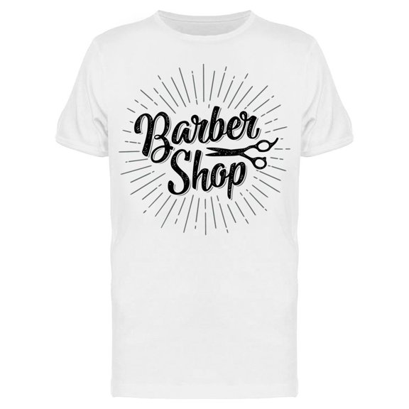 Barbershop  And Scissor T-Shirt Men -Image by Shutterstock, Male XX-Large