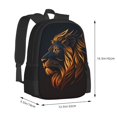 thumbnail image 3 of DouZhe Lightweight Backpack, King of The Jungle Lion Prints Travel Outdoor Hiking Bag School Bookbag Casual Daypack Backpacks for Women Men, 3 of 7