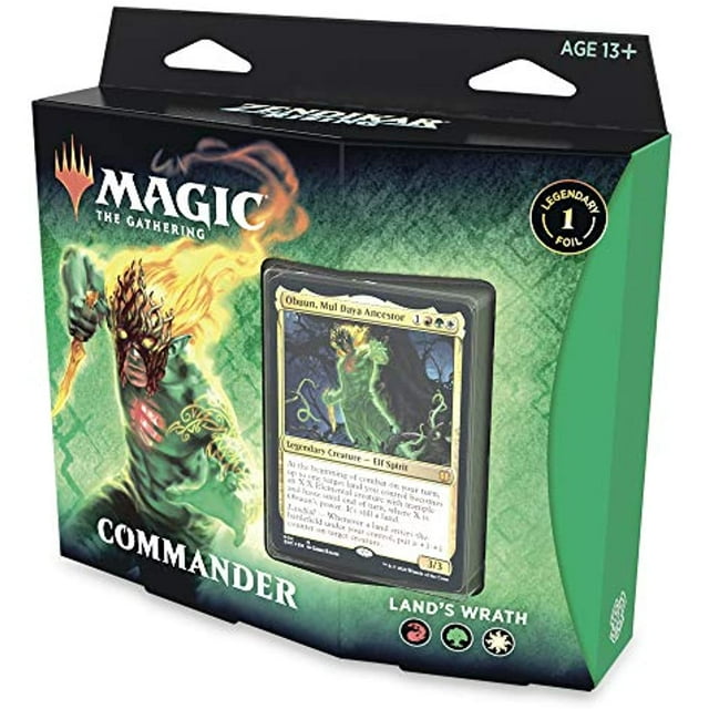 Magic: The Gathering Zendikar Rising Deck Commander – Courroux de la Terre / Deck Prêt-à-Jouer de 100 Cartes / 1 Commander Foil / Rouge-Vert-Blanc