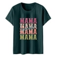 thumbnail image 4 of TSADFHJI Débardeurs pour Femmes Coupe Ample Femmes Chemises Imprimées Décontractées Col Rond Manches Courtes Tee Tops Tunique Blouse TTG Vert, 4 of 5