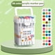 thumbnail image 4 of Marcador acrílico de oficina y papelería para estudiantes, niños, gran capacidad, lavable, no permeable, acuarela, arte, 24 colores apilables, 180 ml., 4 of 9