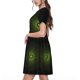 thumbnail image 2 of Disketp Mandala With Marijuana Leaf para Vestido de Manga Corta para Mujeres, Vestidos de Verano para Mujeres, Casual y Holgado para la Playa, 2 of 6