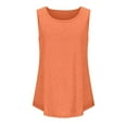 thumbnail image 3 of CHGBMOK Womens Tank Tops Summer Loose Sleeveless Tops Ribbed Trim Scoop Neck Curved Hem, 3 of 5