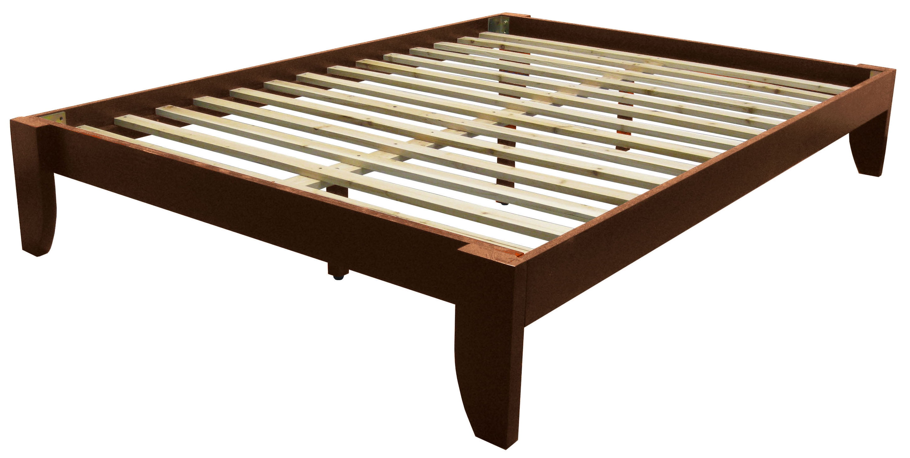 Everlast Solid Wood Bamboo Platform Bed Frame King Size Walnut Everlast Solid Wood Bamboo Platform Bed Frame King Size Walnut Finish Com