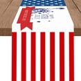 thumbnail image 5 of Chmadoxn 4th of July Table Runner, Independence Day Table Runner Dresser Scarves, July 4th Non-Slip Rectangle Burlap Decor for Home Stars Red and White Check Plaid Tablecloth, 5 of 6