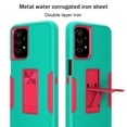thumbnail image 4 of Xhy Samsung Galaxy A23 5G Case with Screen Protector and Magnetic Car Mount Kickstand Military Grade Full Body Double Layer Drop Protection Rugged Durable for Galaxy A23 5G Phone - Green&Rose red, 4 of 12
