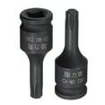 thumbnail image 5 of Uxcell T30 Impact Torx Bit Socket, 1/4" Square Drive 35mm Length CR-MO Metric Sizes, 5 of 5