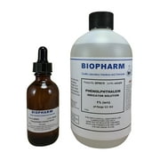 Phenolphthalein Indicator 1% Solution 500 ml (16 oz) Bottle Plus 1 Dropper Bottle (2 oz) containing 50 ml of Solution